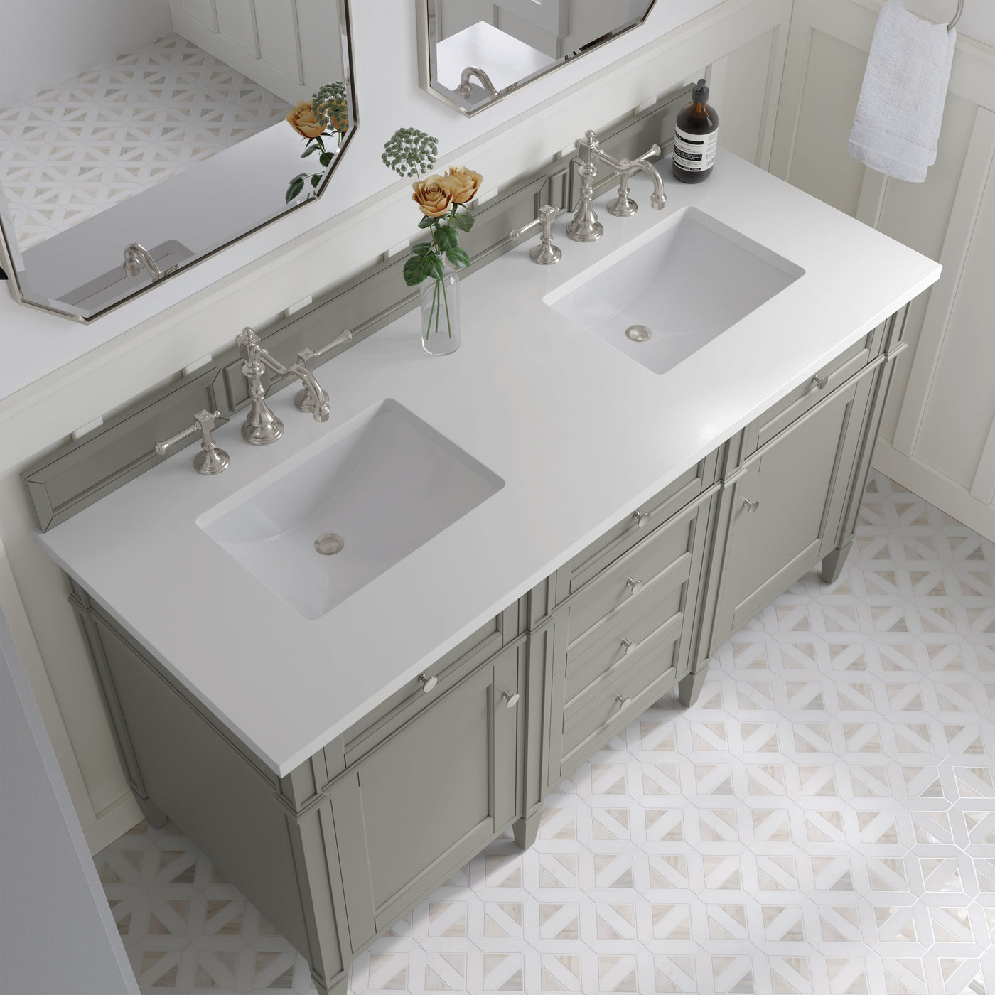 James Martin Brittany 60" Double Bathroom Vanity, Urban Gray by James Martin