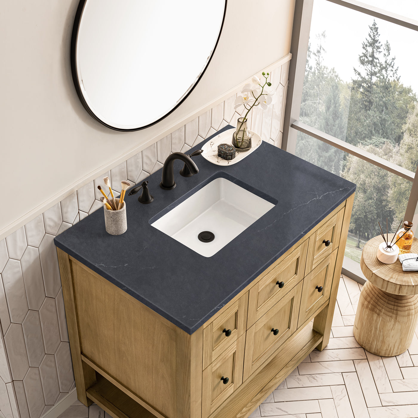 James Martin Breckenridge 36" Single Bathroom Vanity, Light Natural Oak, view 39