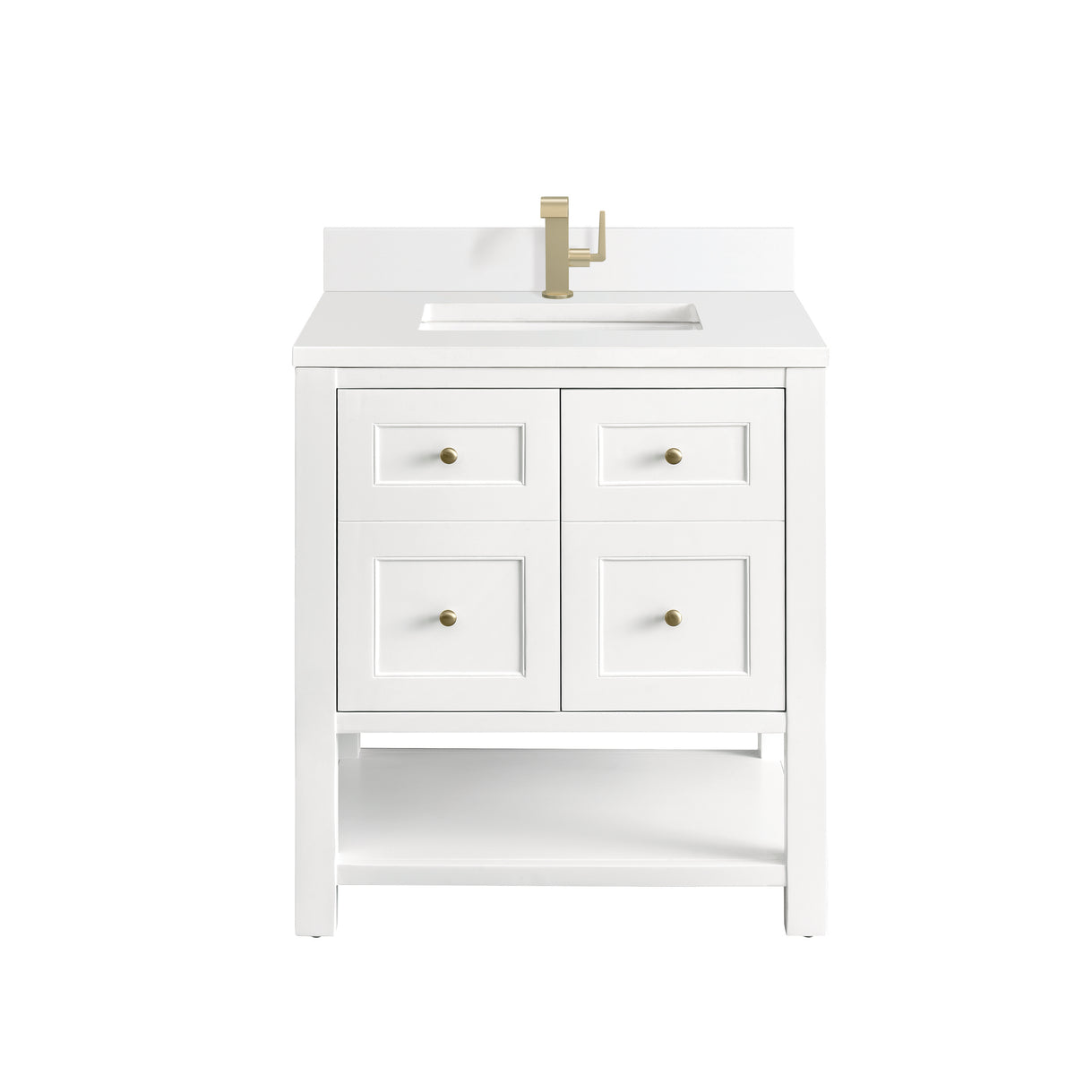James Martin Breckenridge 30" Single Bathroom Vanity, Bright White, view 37