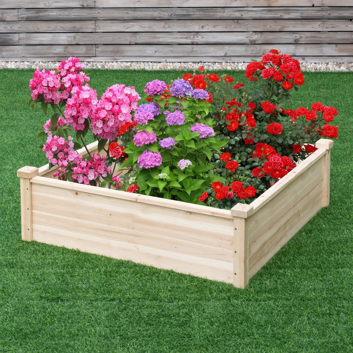 Wooden Square Garden Vegetable Flower Bed by DirectDeals