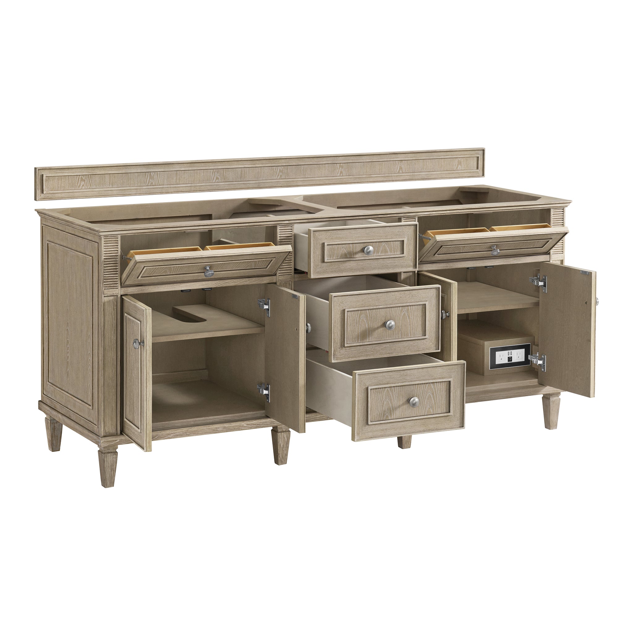 James Martin Lorelai 72" Double Bathroom Vanity, Whitewashed Oak by James Martin