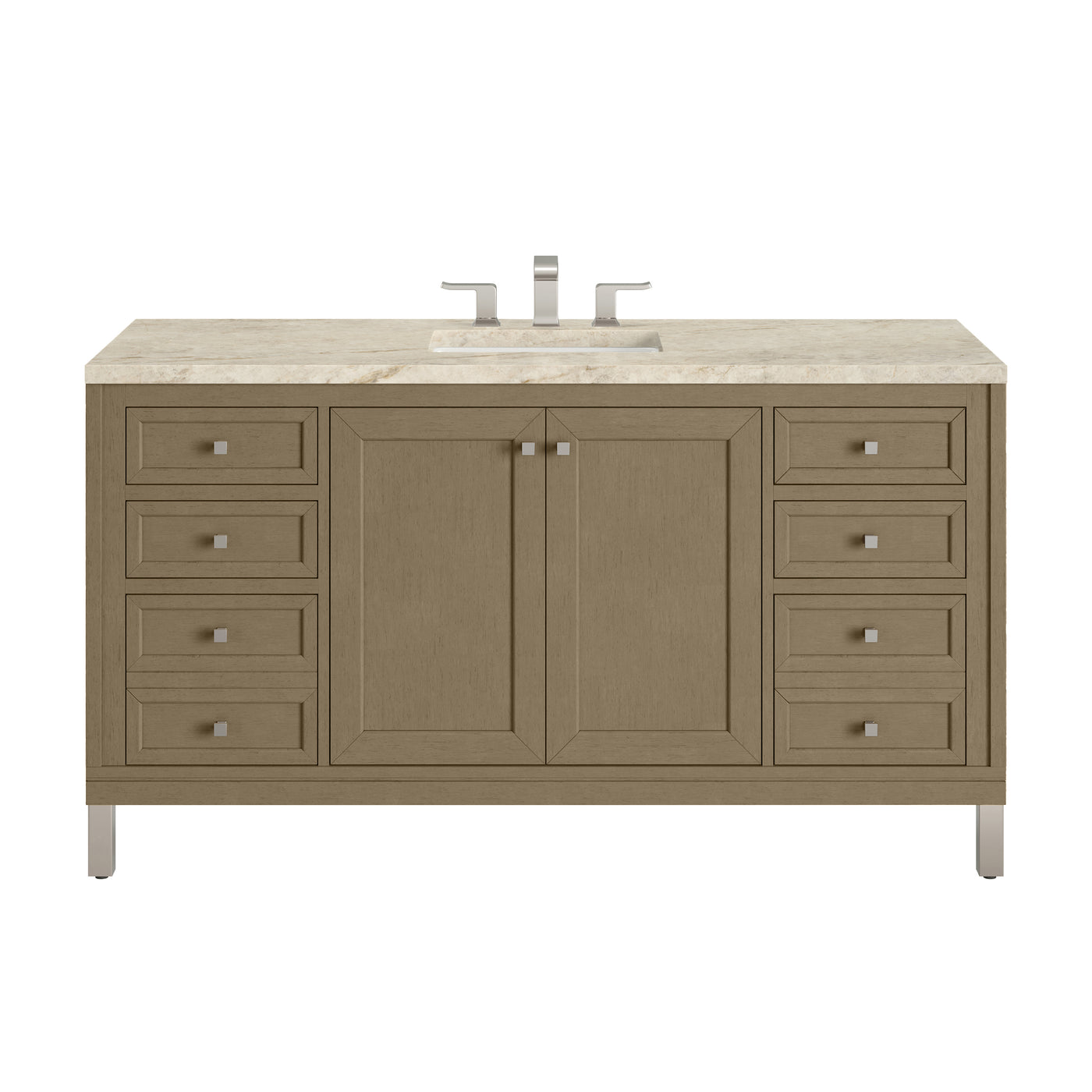 James Martin Chicago 60" Single Bathroom Vanity, Walnut Whisper by James Martin