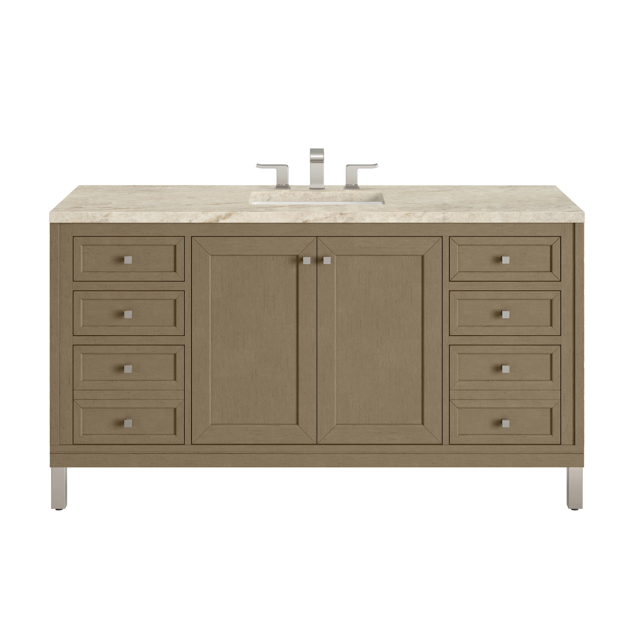 James Martin Chicago 60" Single Bathroom Vanity, Walnut Whisper by James Martin