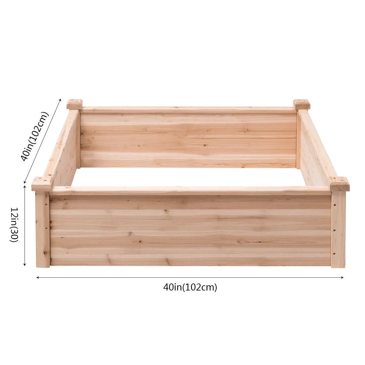 Wooden Square Garden Vegetable Flower Bed by DirectDeals