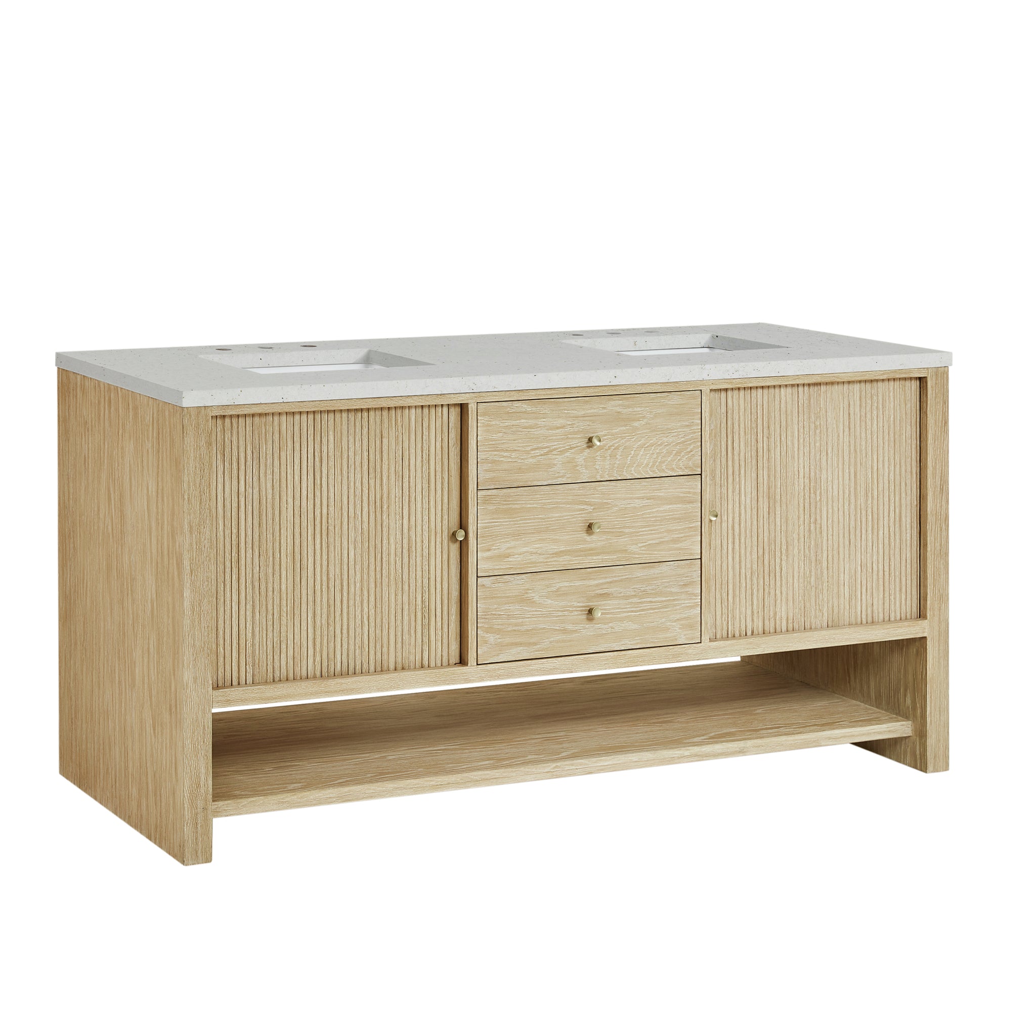 James Martin Marigot 72" Double Bathroom Vanity, Sunwashed Oak by James Martin