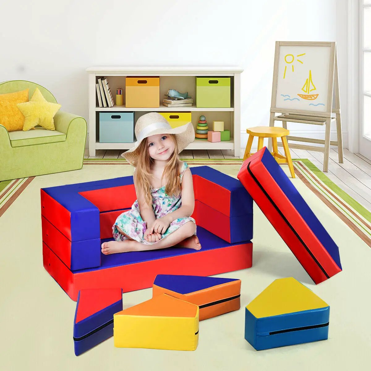4-in-1 Crawl Climb Foam Shapes Toddler Kids Playset by DirectDeals