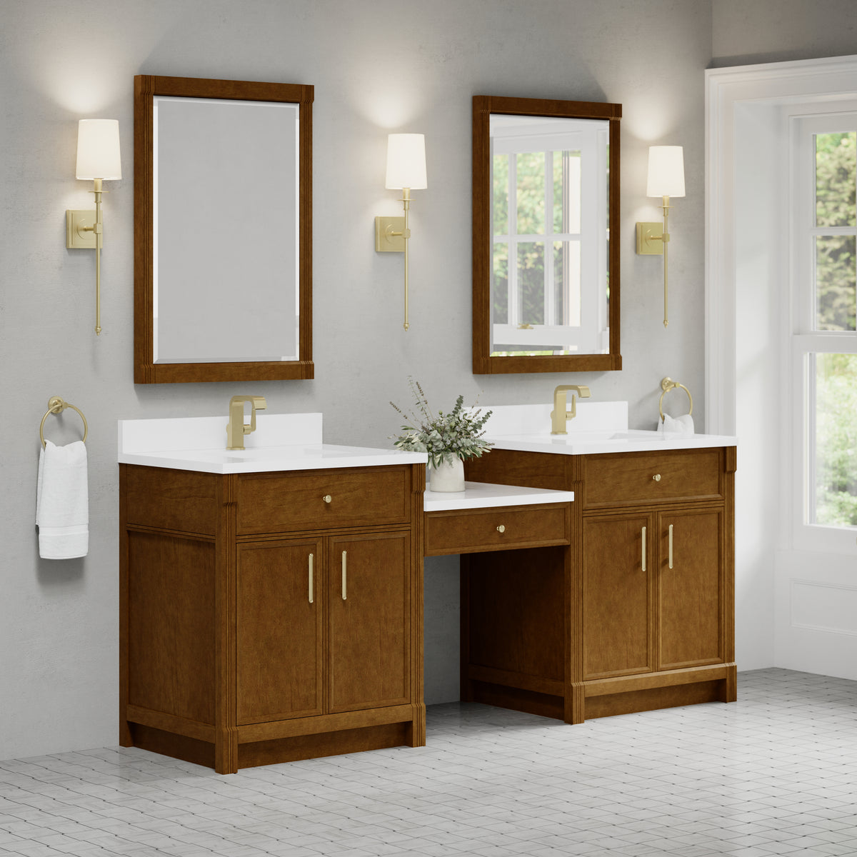 James Martin Bellshire 84" Single Bathroom Vanity, Honey Oak, view 4