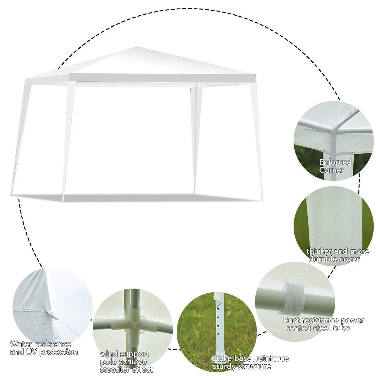 10 x 10 Feet Outdoor Wedding Canopy Tent for Backyard by DirectDeals
