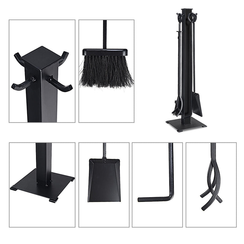 5 Pieces Fireplace Iron Fire Place Tool Set by DirectDeals