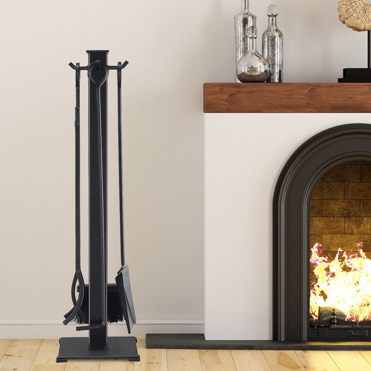5 Pieces Fireplace Iron Fire Place Tool Set by DirectDeals