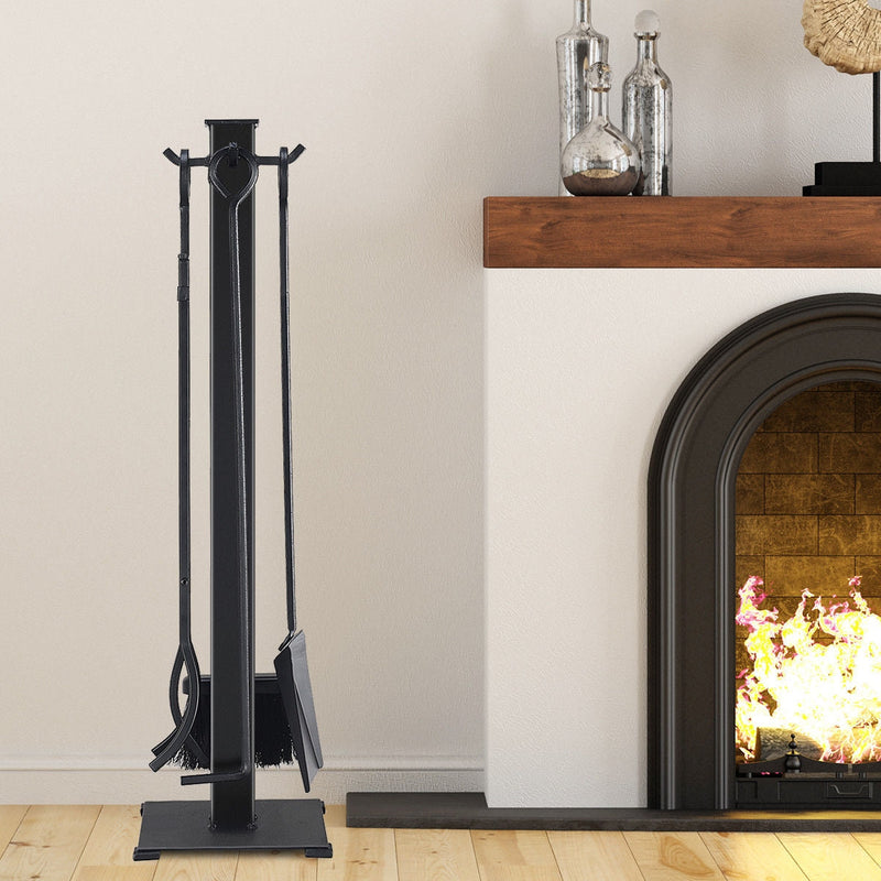 5 Pieces Fireplace Iron Fire Place Tool Set by DirectDeals