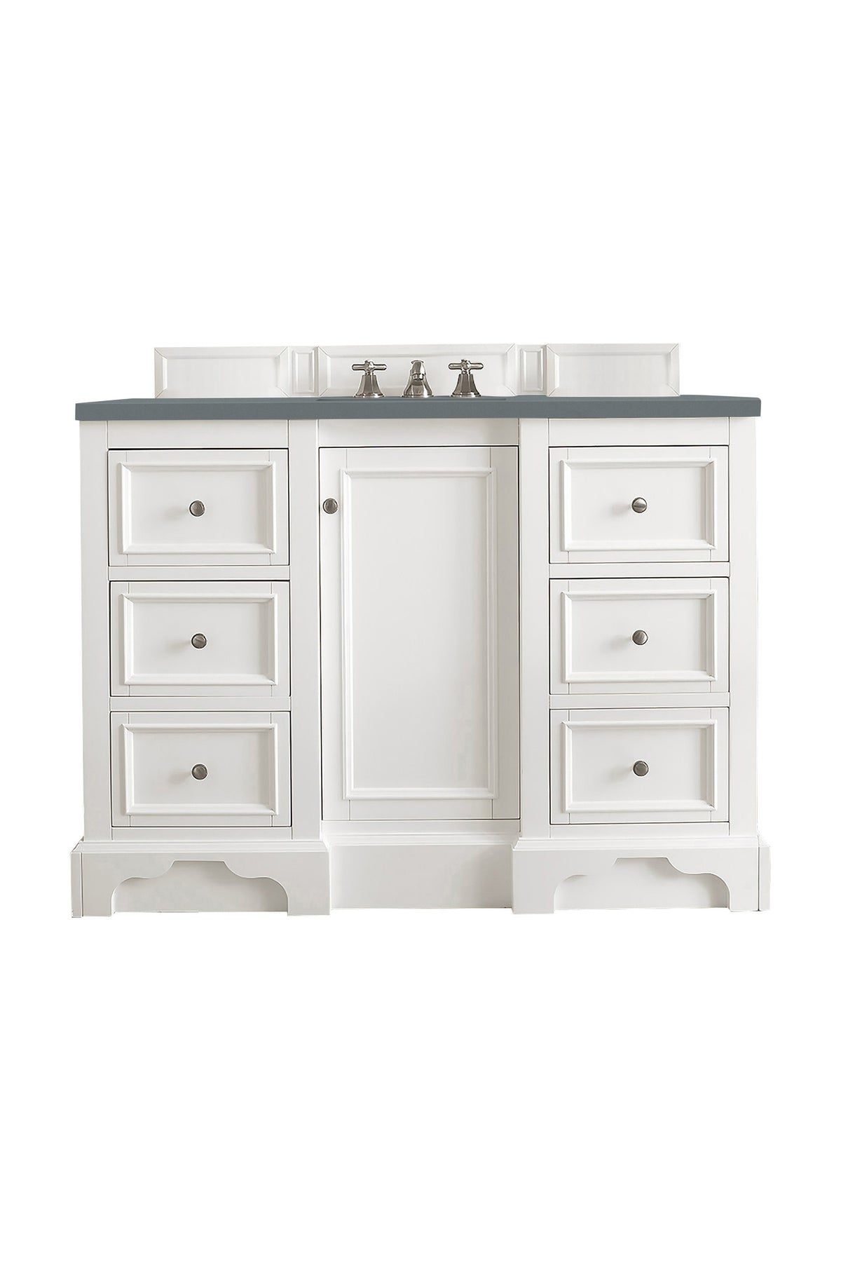 James Martin De Soto 48" Single Bathroom Vanity, Bright White, cabinet without a countertop