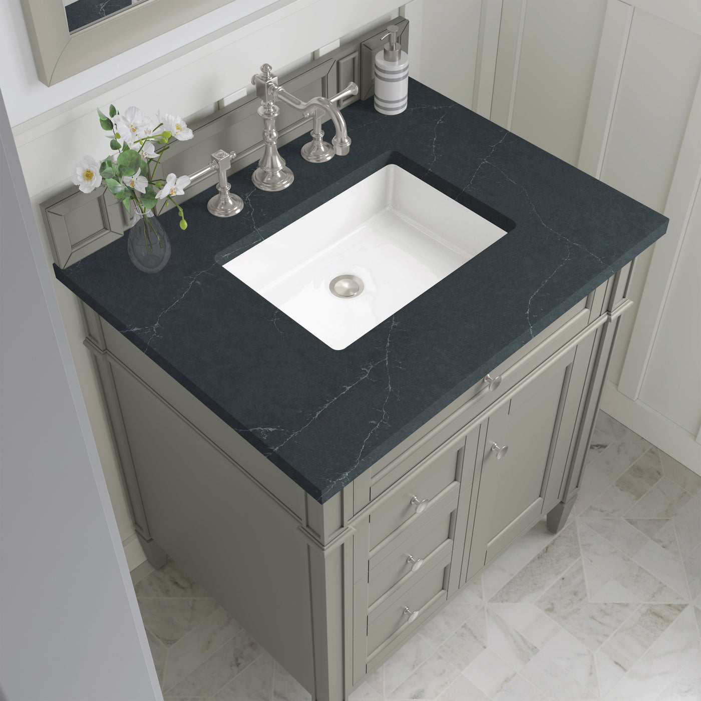 James Martin Brittany 30" Single Bathroom Vanity, Urban Gray by James Martin