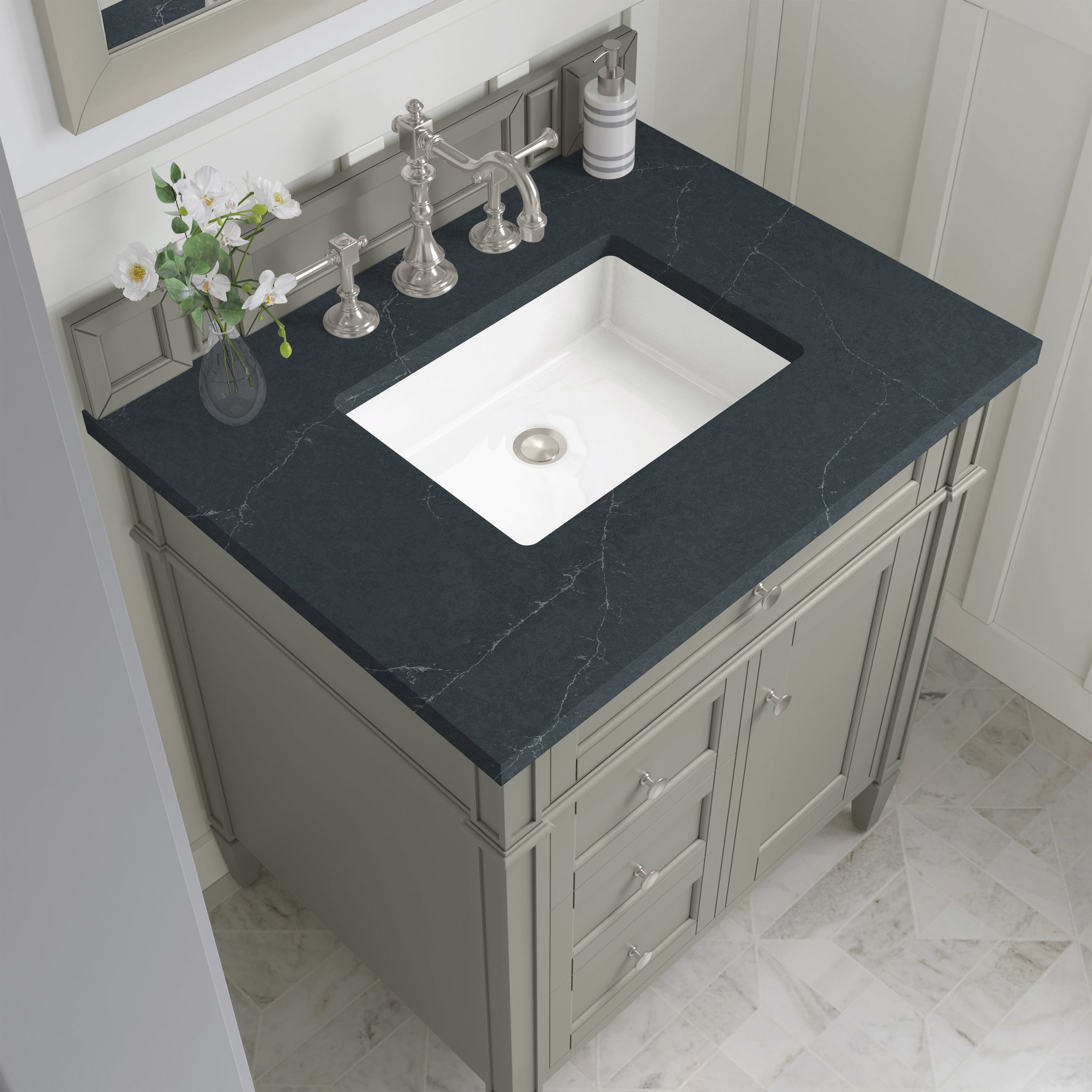 James Martin Brittany 30" Single Bathroom Vanity, Urban Gray by James Martin