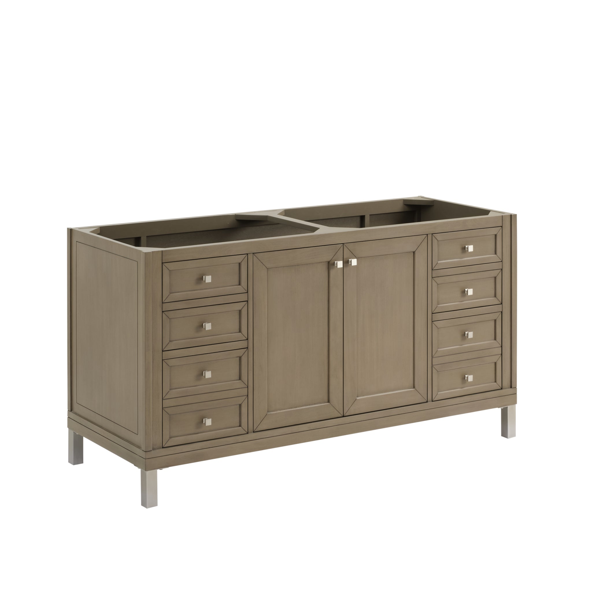 James Martin Chicago 60" Double Vanity Cabinet, Walnut Whisper, view 2