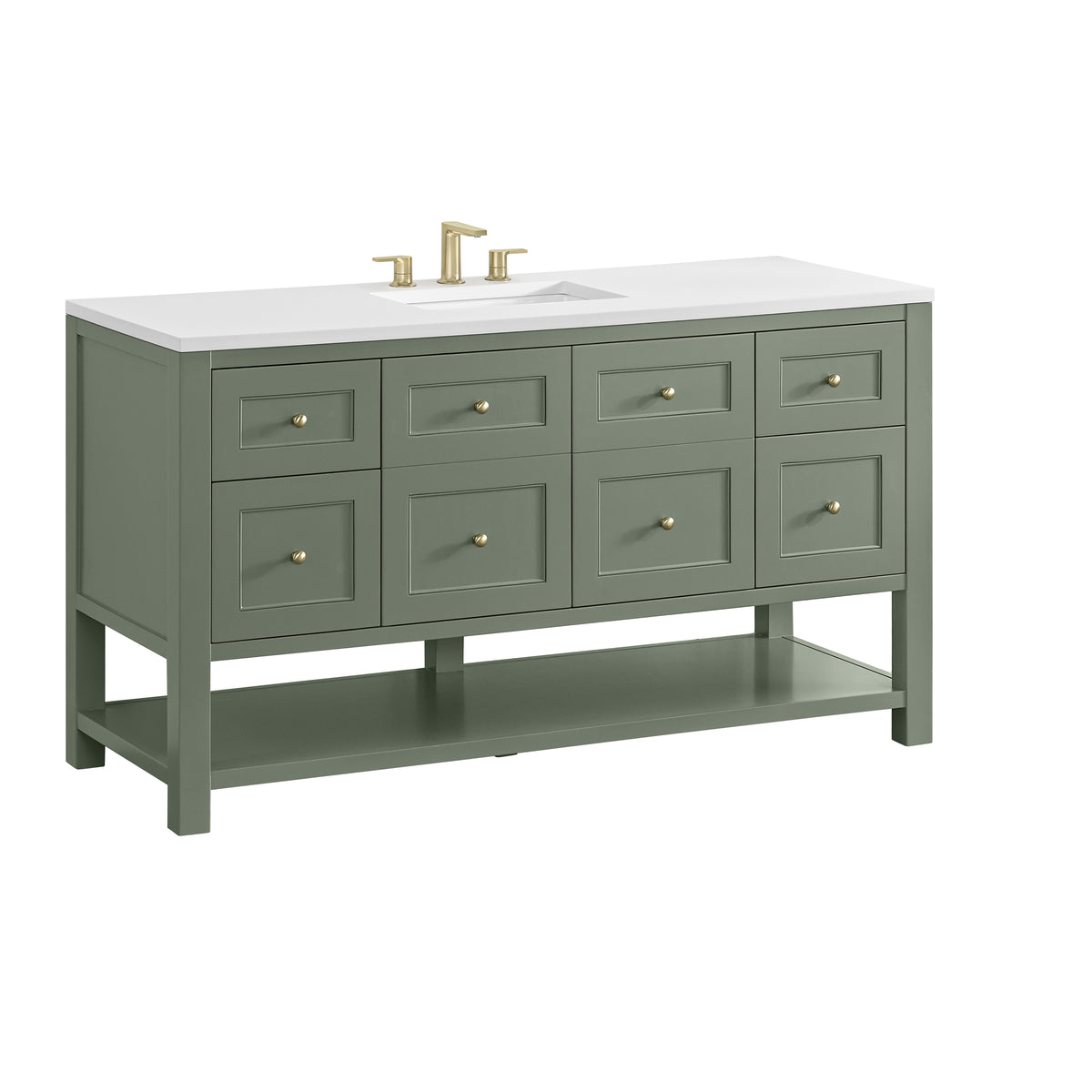 James Martin Breckenridge 60" Single Bathroom Vanity, Smokey Celadon, view 19