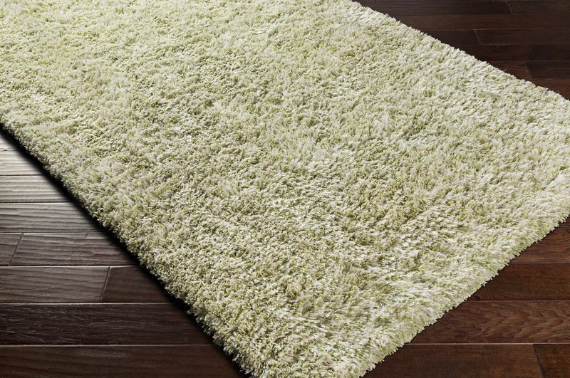 Marao Solid Grass Green Plush Rug - Clearance by Boutique Rugs