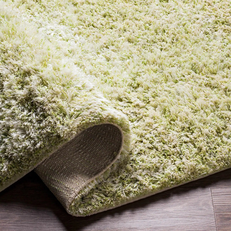Marao Solid Grass Green Plush Rug - Clearance by Boutique Rugs