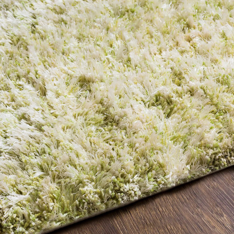 Marao Solid Grass Green Plush Rug - Clearance by Boutique Rugs