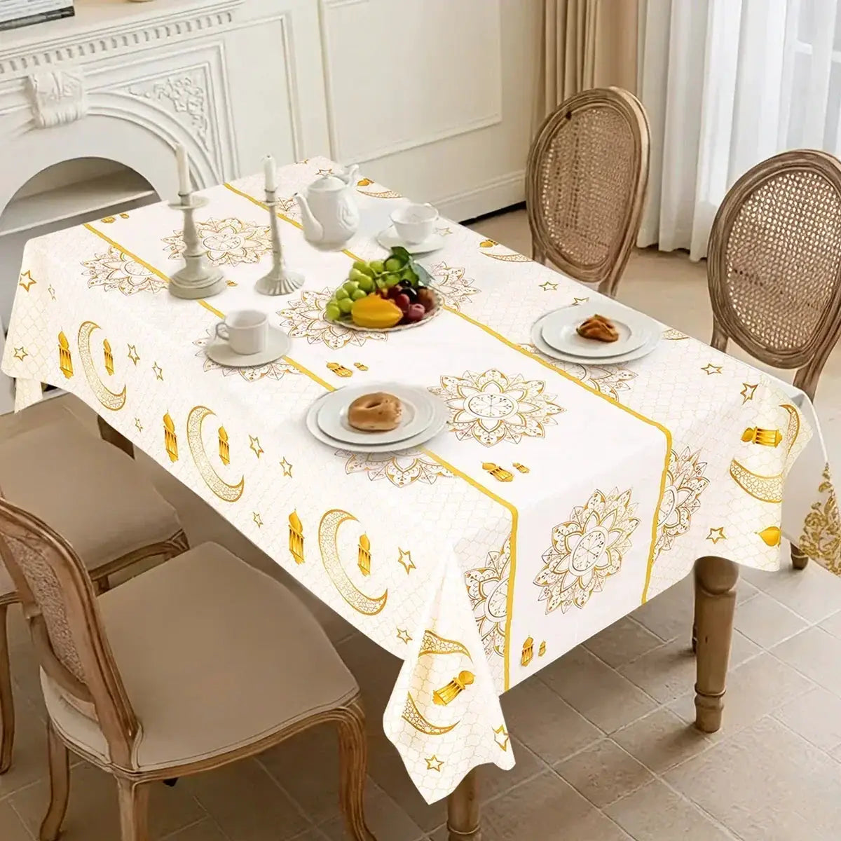 Table Cloth - Ramadan Mubarak Cotton Large by House Of Avana