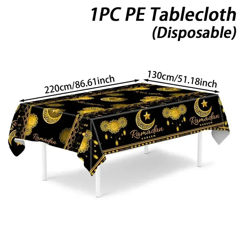 Table Cloth - Ramadan Mubarak Cotton Large by House Of Avana