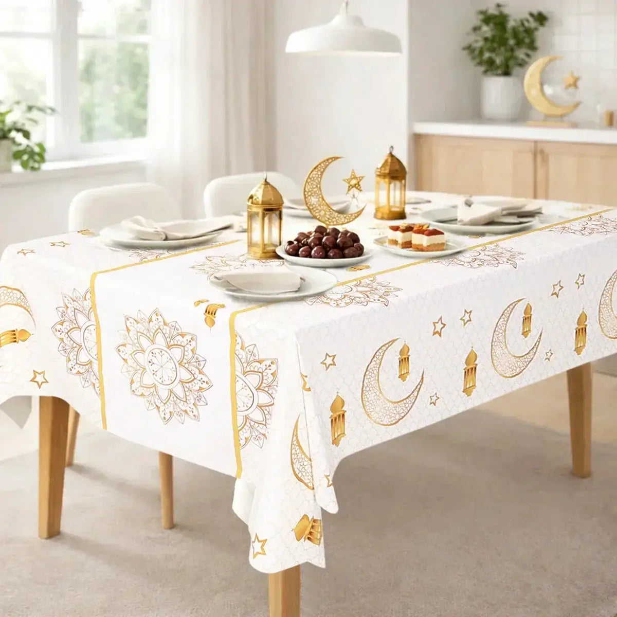 Table Cloth - Ramadan Mubarak Cotton Large by House Of Avana