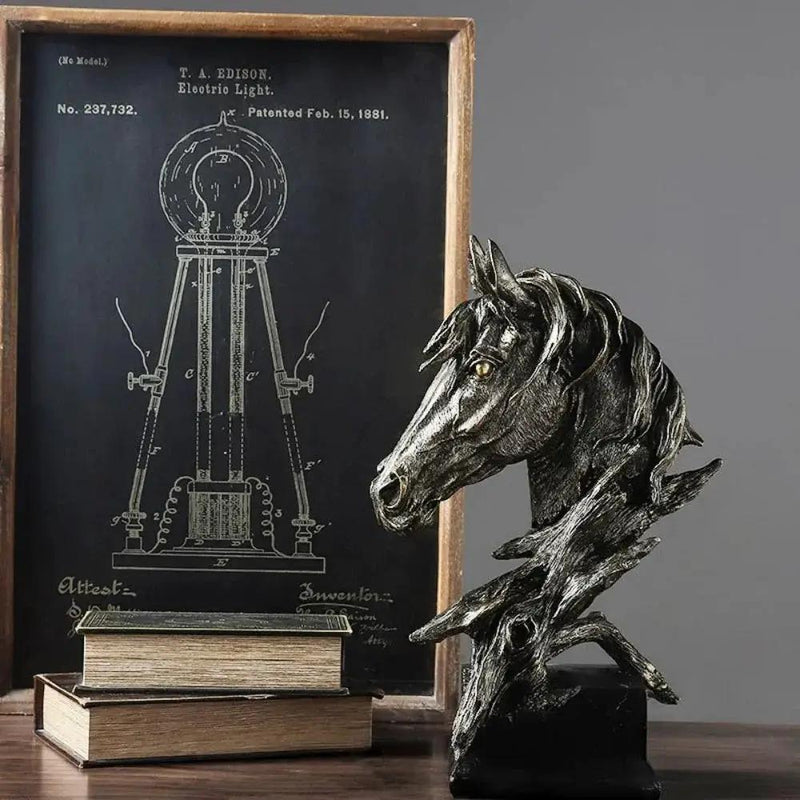 Table Decor - Rustic Horse Head Wooden by House Of Avana