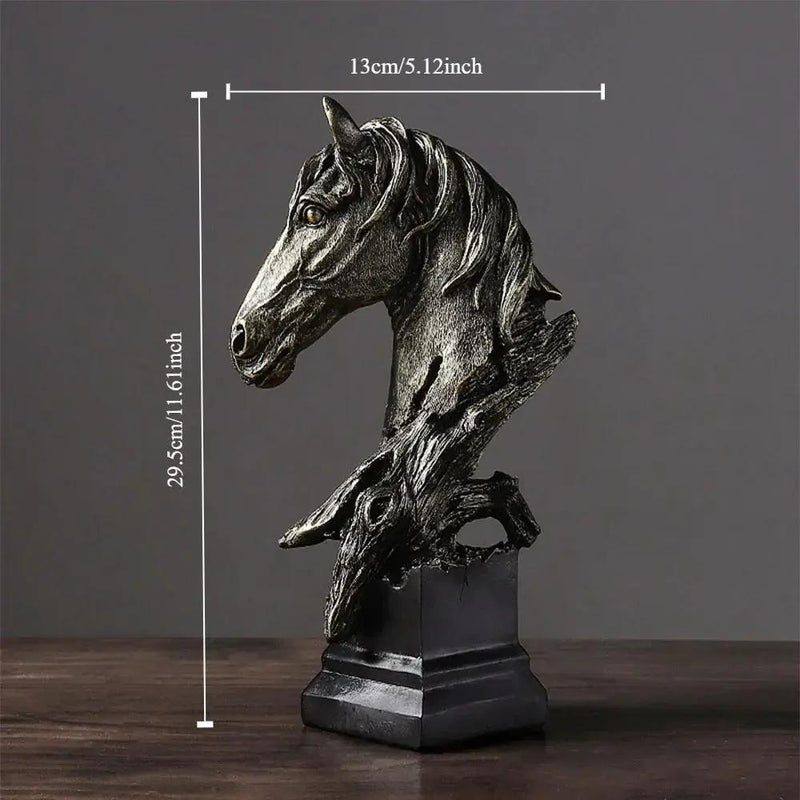 Table Decor - Rustic Horse Head Wooden by House Of Avana