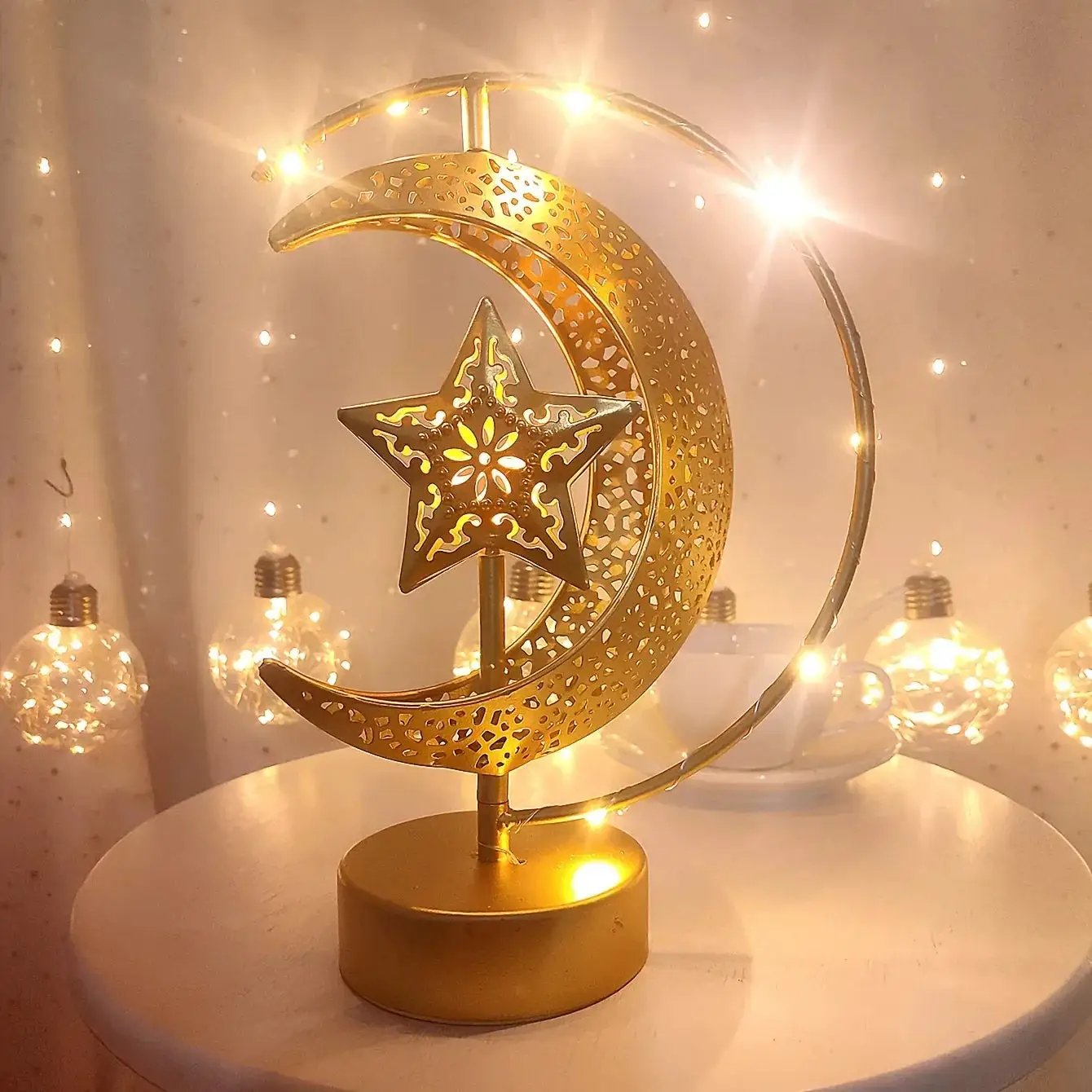 Table Lamp - 360° Wrought Iron by House Of Avana