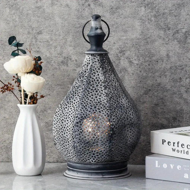 Table Lamp - Battery Metal Grey by House Of Avana