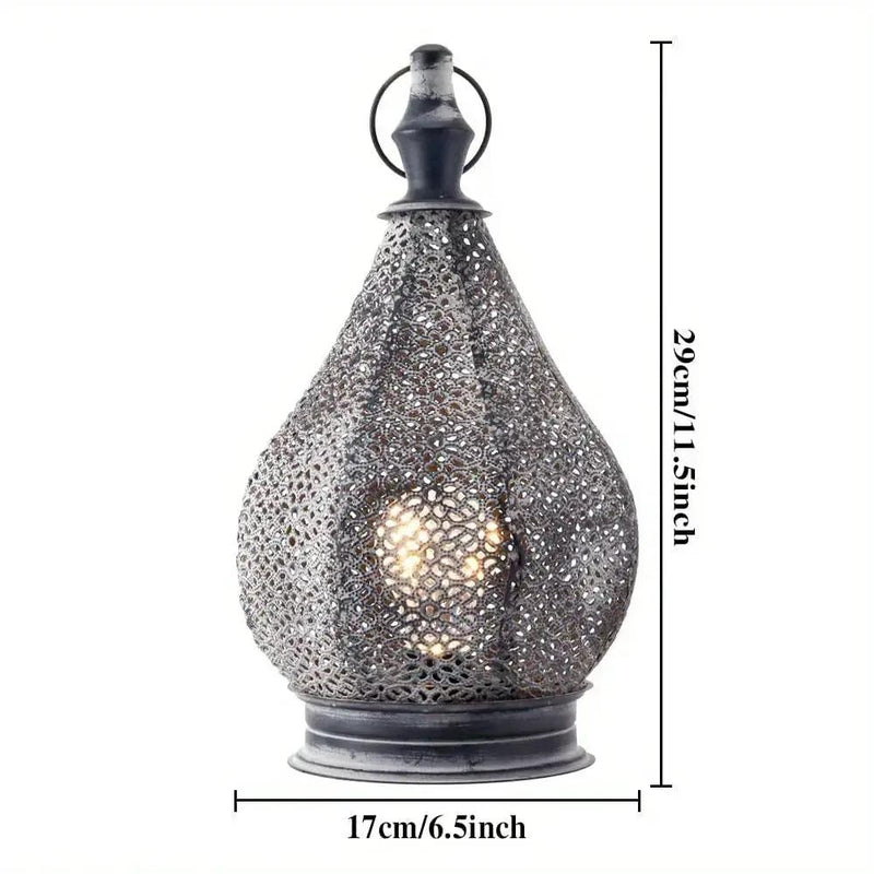 Table Lamp - Battery Metal Grey by House Of Avana