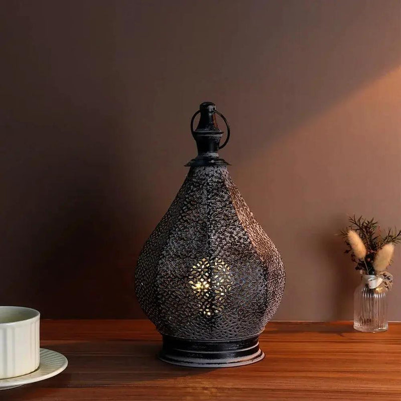 Table Lamp - Battery Metal Grey by House Of Avana
