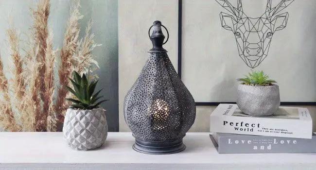 Table Lamp - Battery Metal Grey by House Of Avana