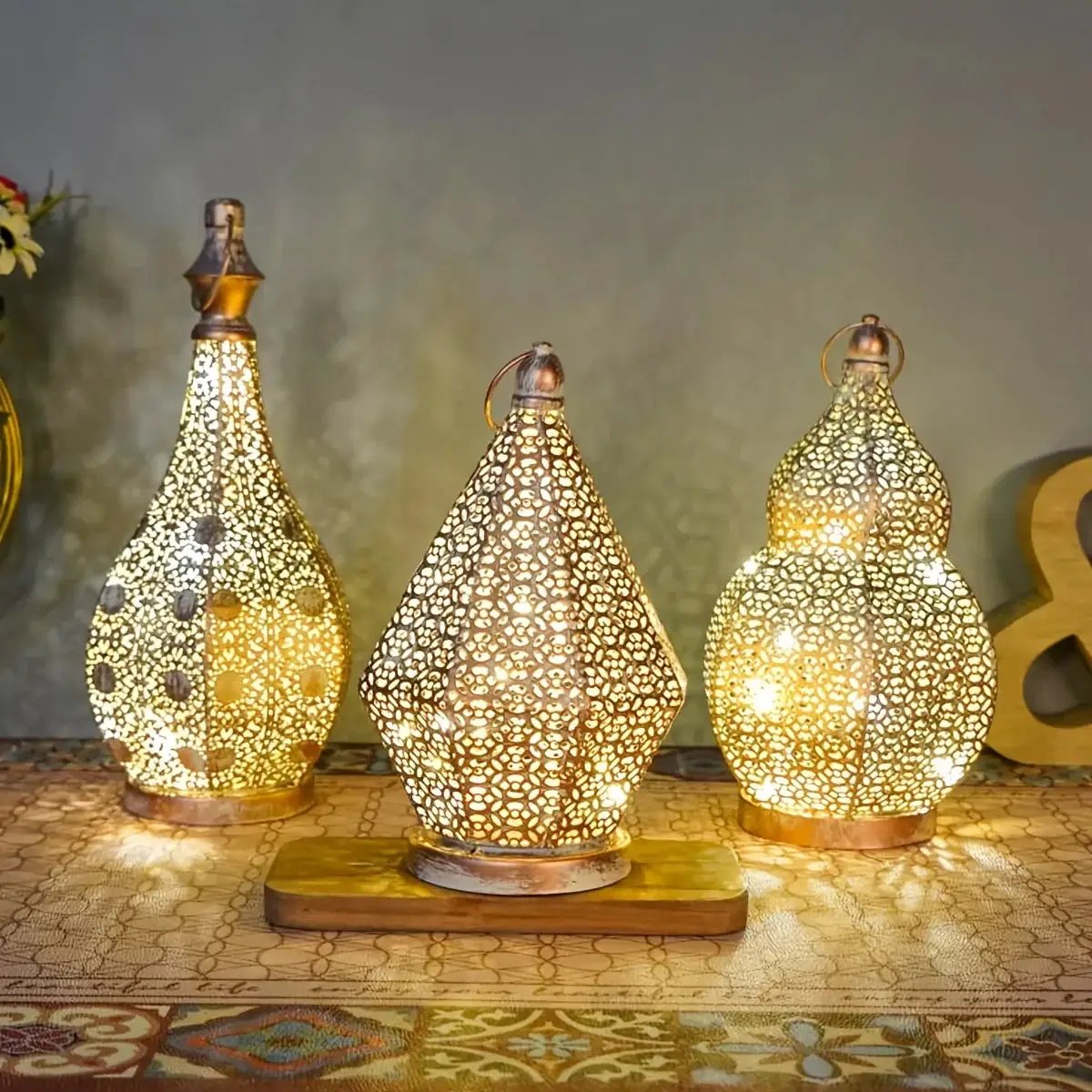 Table Lamp - LED Battery Lantern by House Of Avana