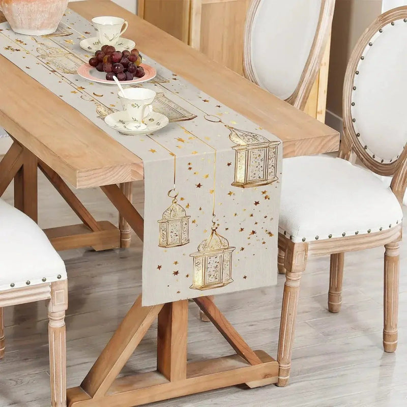 Table Runner - Arab Star Golden by House Of Avana