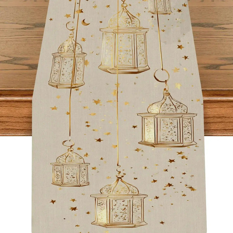 Table Runner - Arab Star Golden by House Of Avana