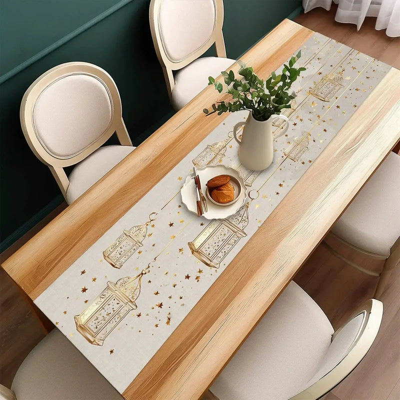 Table Runner - Arab Star Golden by House Of Avana
