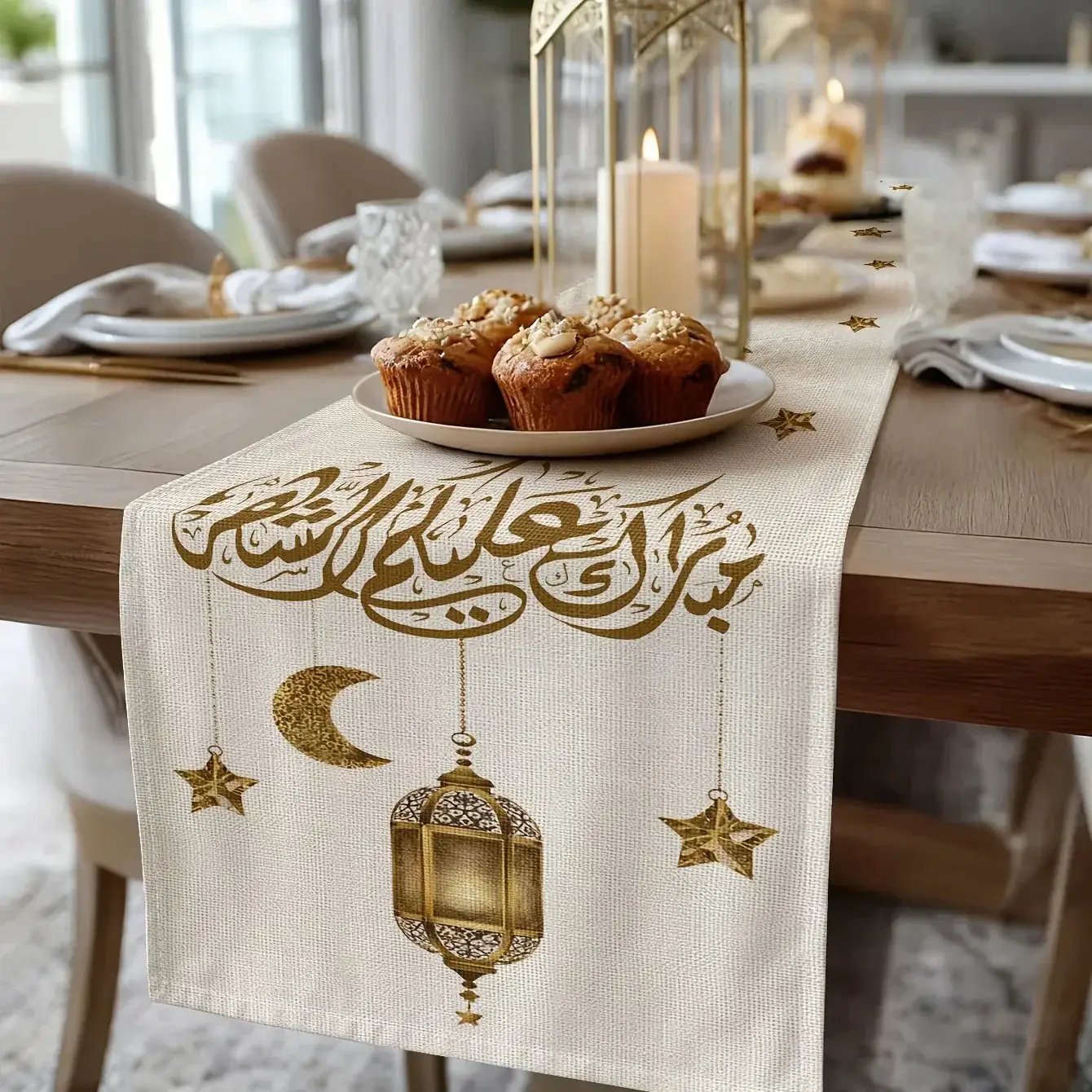 Table Runner - Rectangular Cotton Linen Rectangular by House Of Avana