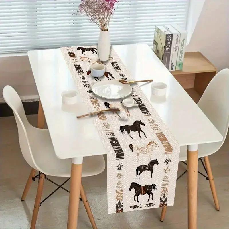 Table Runner - Rustic Polyester Western by House Of Avana