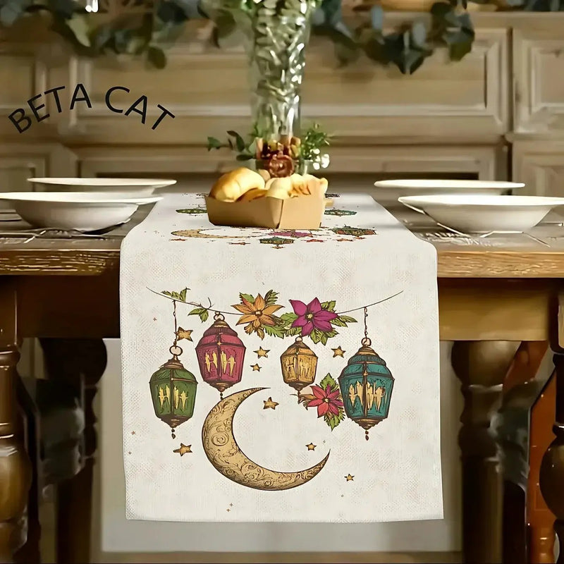 Table Runner - Vintage Floral Cotton by House Of Avana