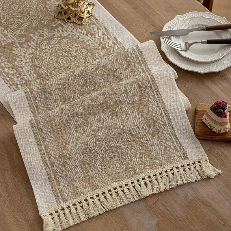 Table Runner - Waterproof Polyester Floral by House Of Avana