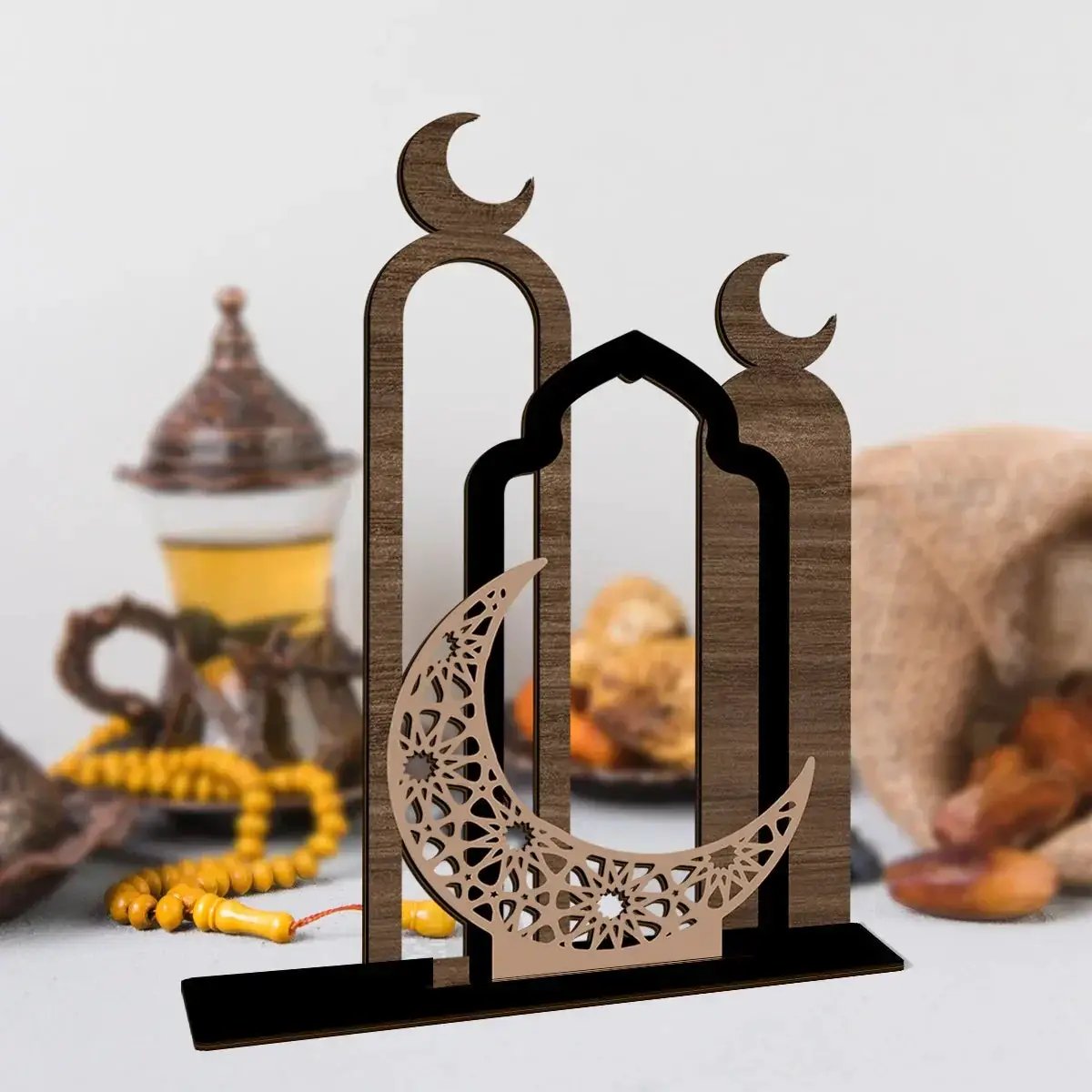 Table Sign - Wooden Farmhouse Ramadan by House Of Avana