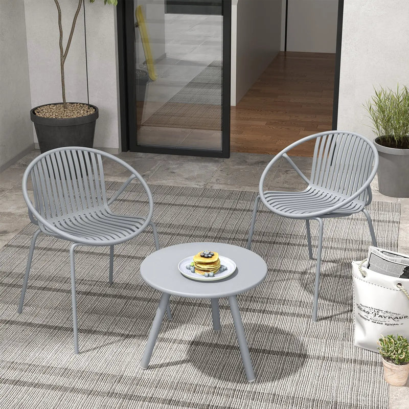 3-Piece Patio Conversation Set with Round Coffee Table by DirectDeals