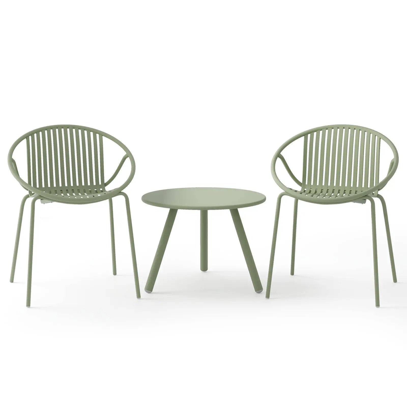 3-Piece Patio Conversation Set with Round Coffee Table by DirectDeals