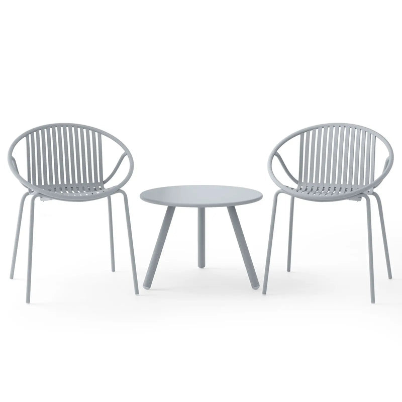 3-Piece Patio Conversation Set with Round Coffee Table by DirectDeals