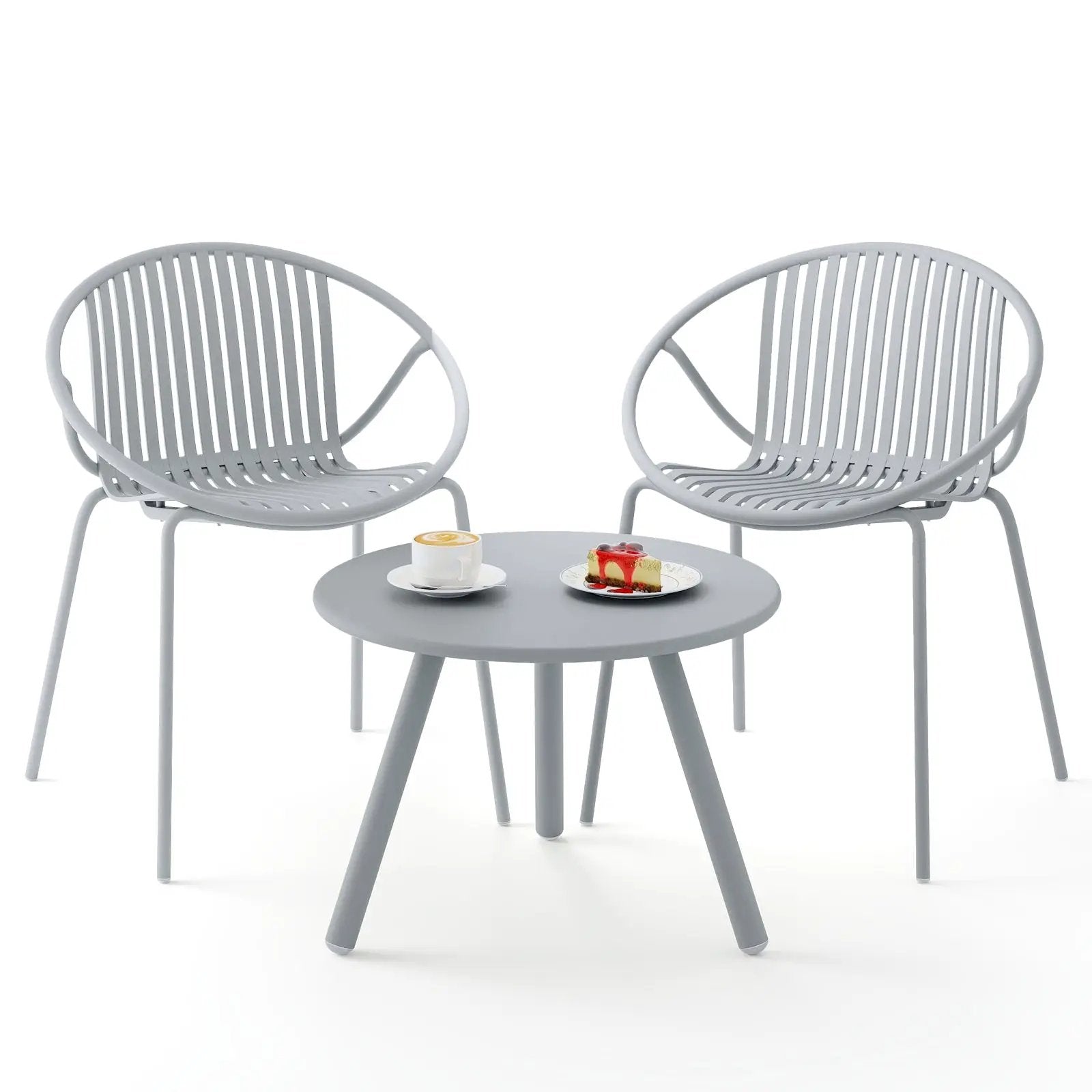 3-Piece Patio Conversation Set with Round Coffee Table by DirectDeals