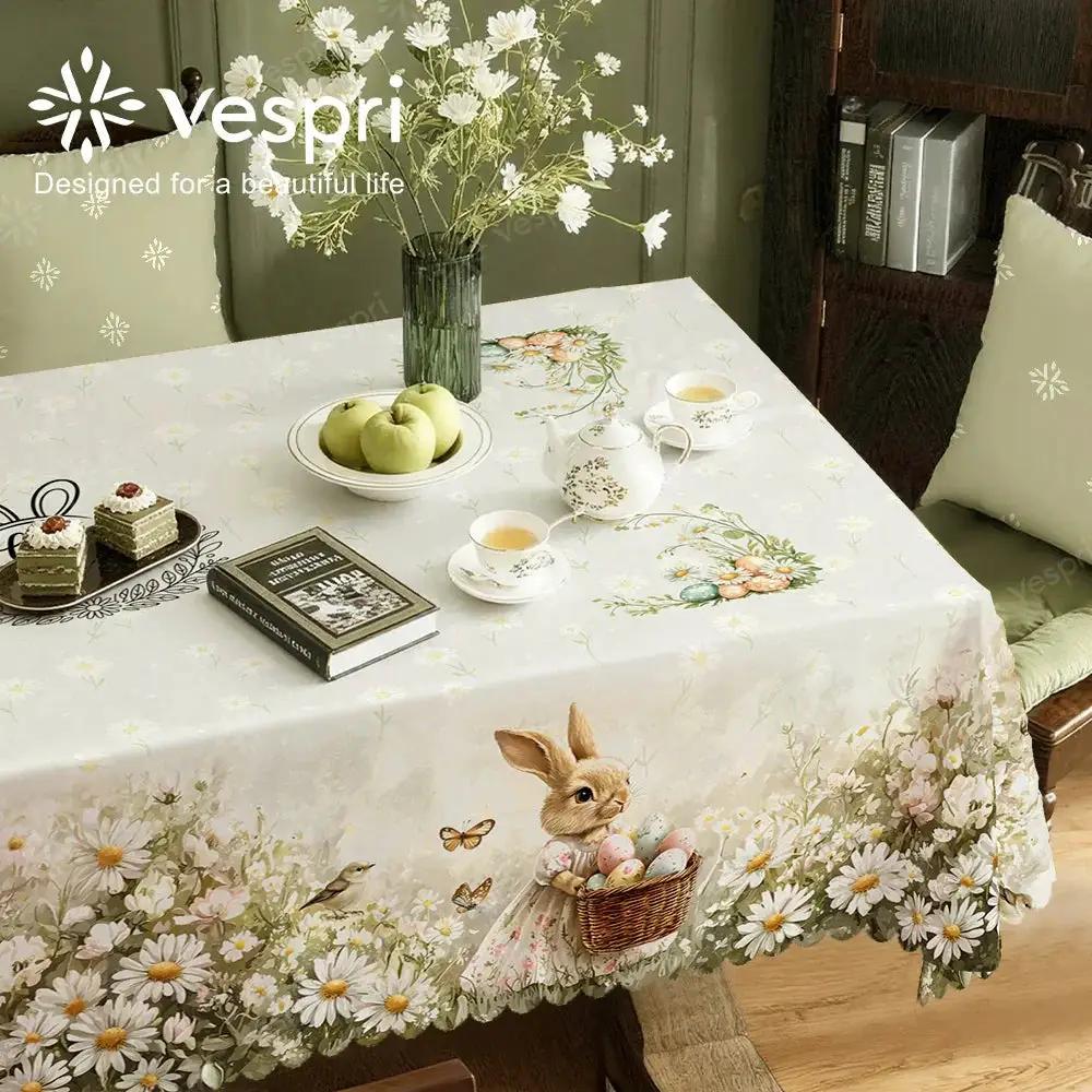 Tablecloth - Decorative White Round by House Of Avana