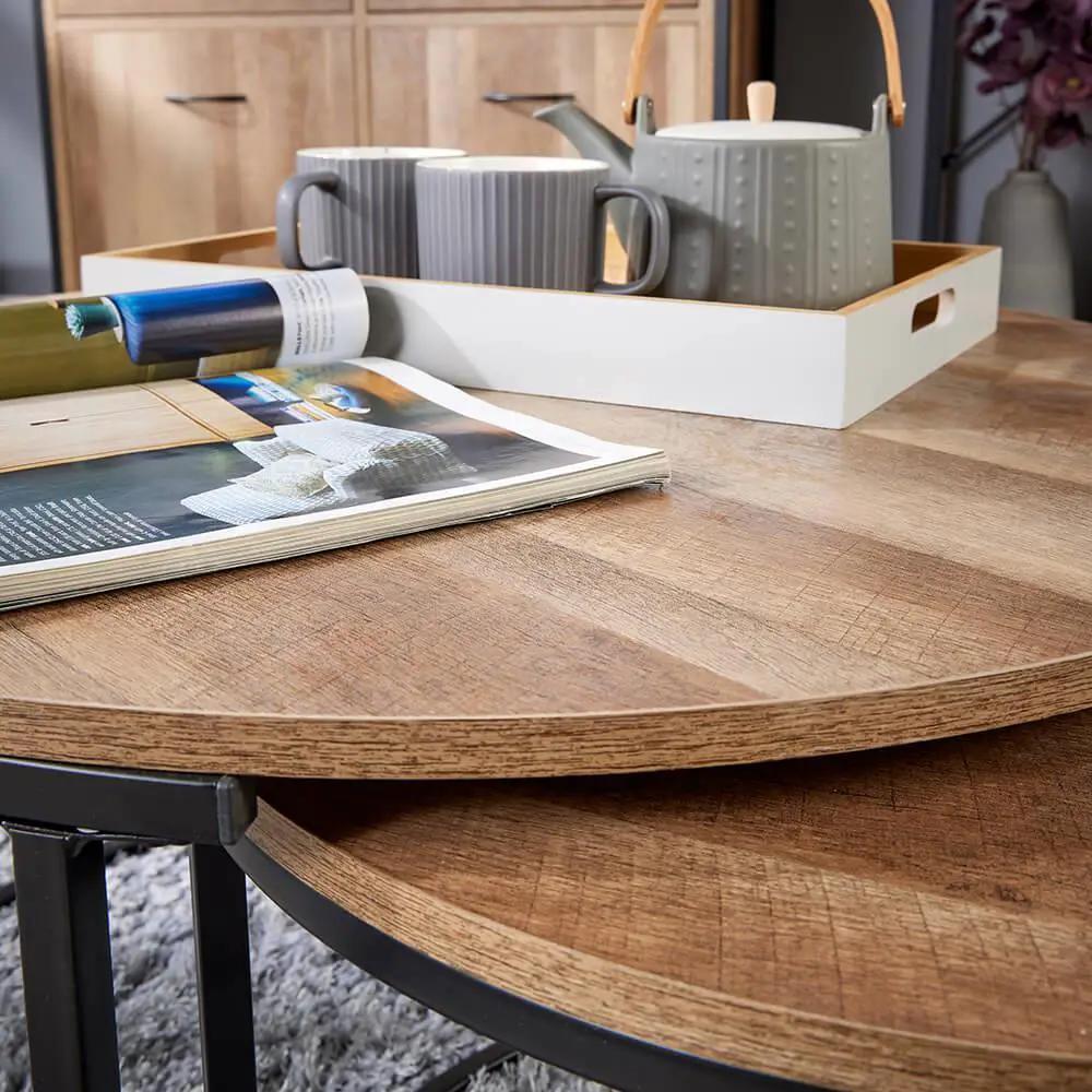 Tables - Stackable Grey Round by House Of Avana