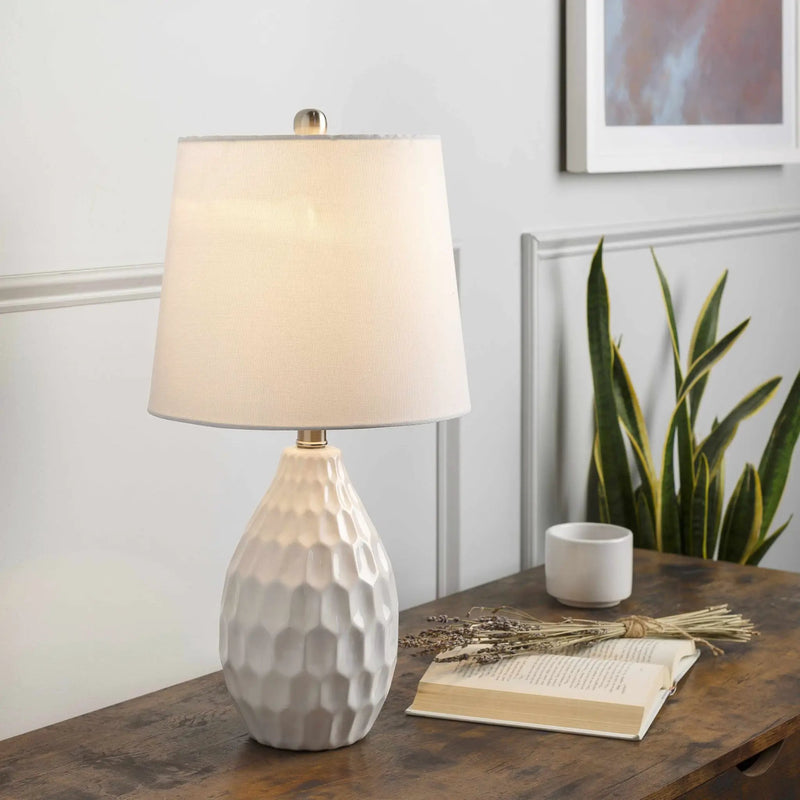 Taguig White Ceramic Table Lamp by Boutique Rugs