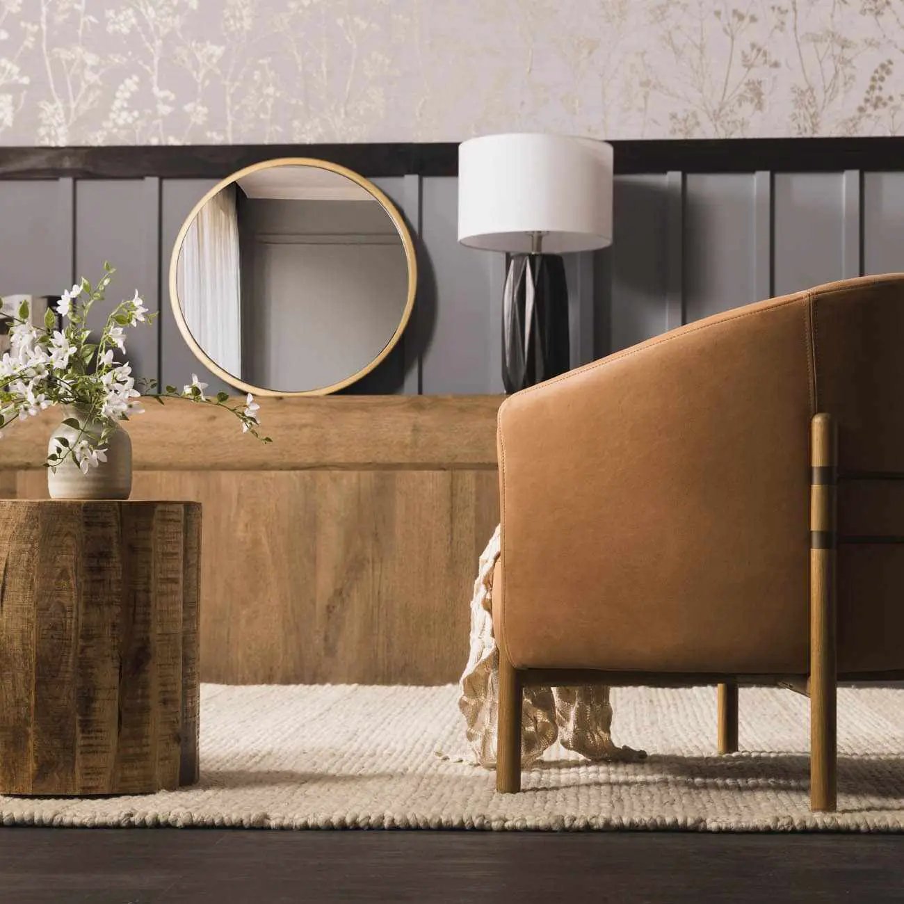 Clarke Beige Textured Wool Rug by Boutique Rugs